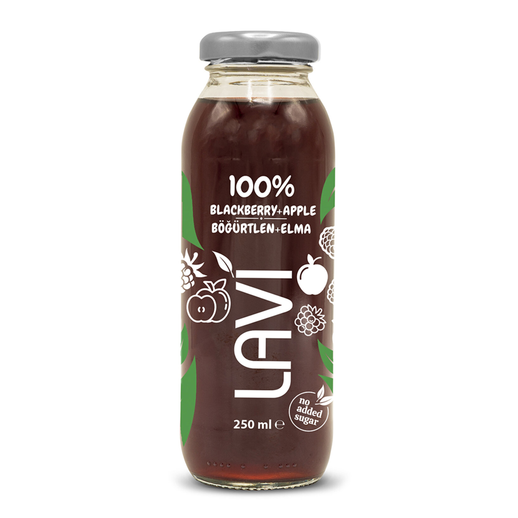 Lavi %100 Böğürtlen - Elma Suyu Cam Şişe 250 Ml