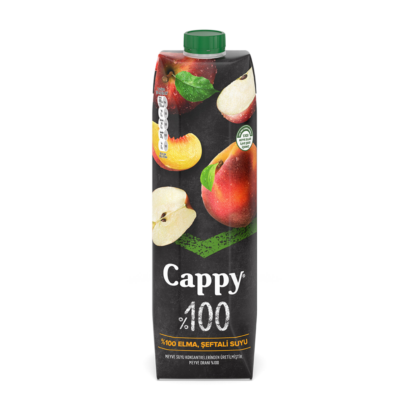 Cappy %100 Elma Şeftali Suyu Karton Kutu 1 L