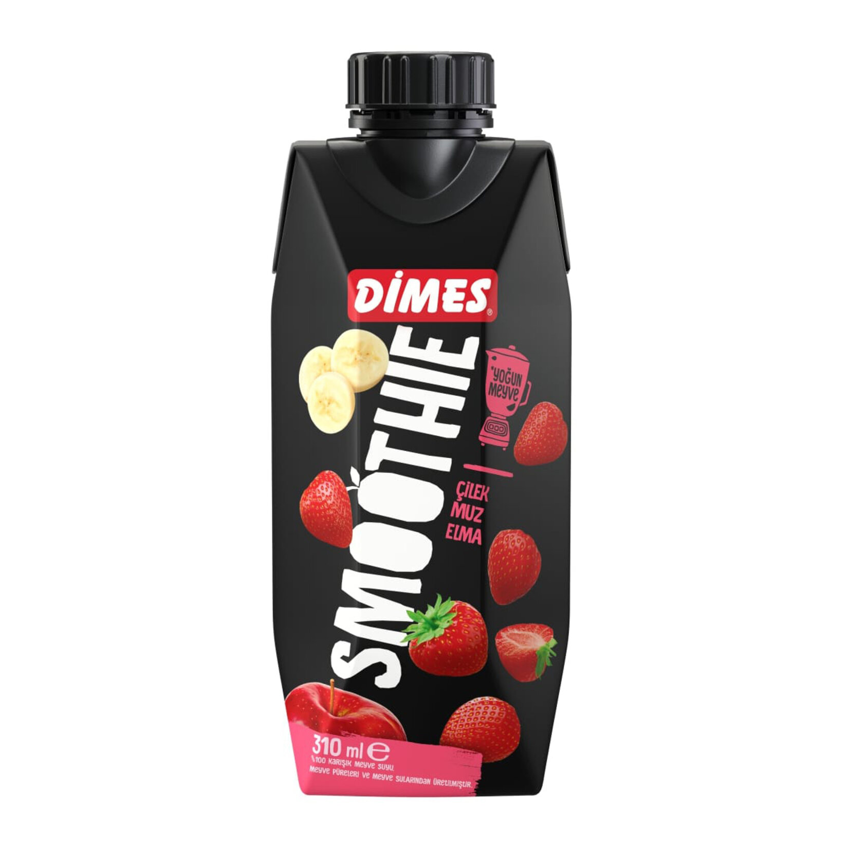 Dimes Kırmızı Smoothie Çilek Muz Elma 310 Ml