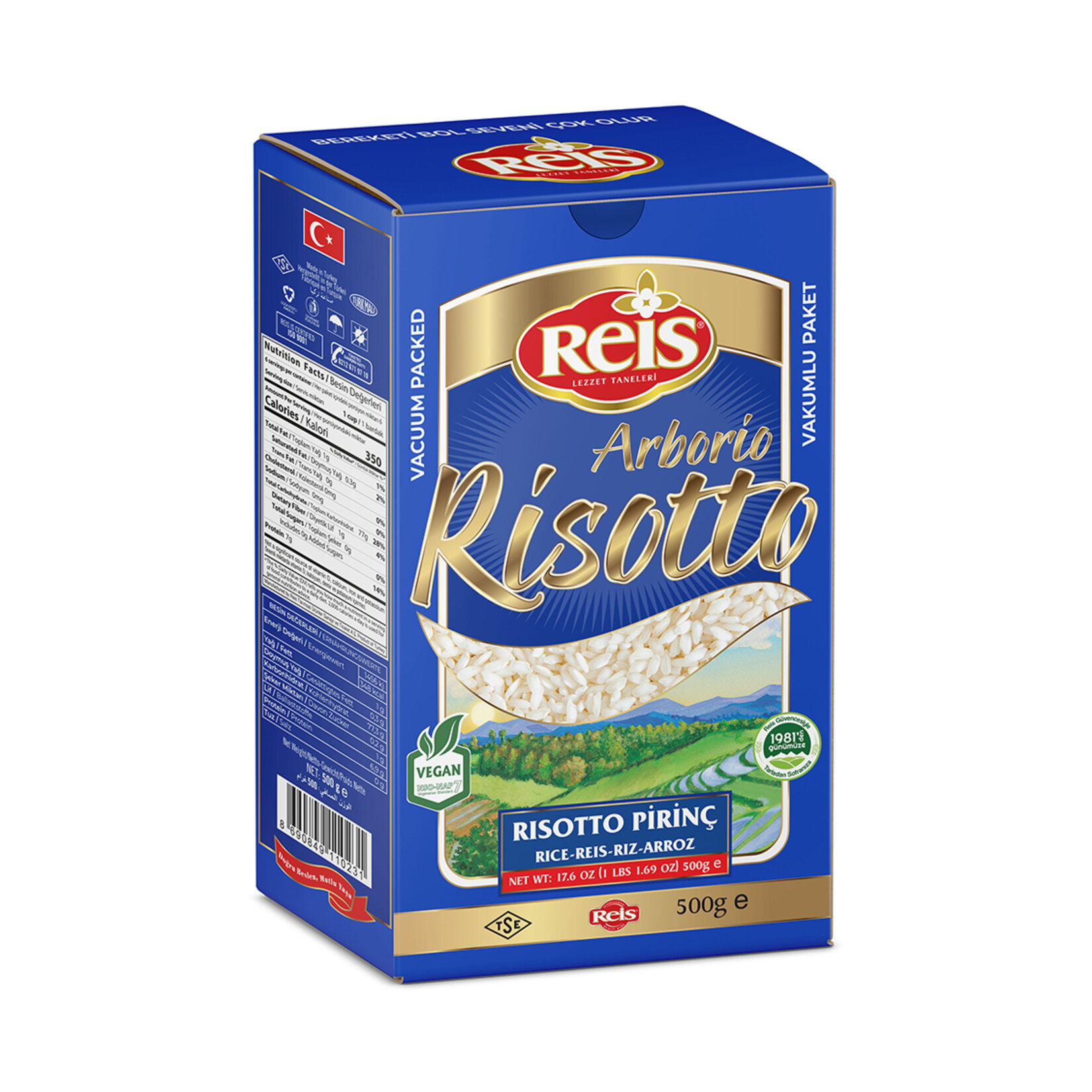 Reis Arborio Risotto Vakumlu Pirinç 500 G