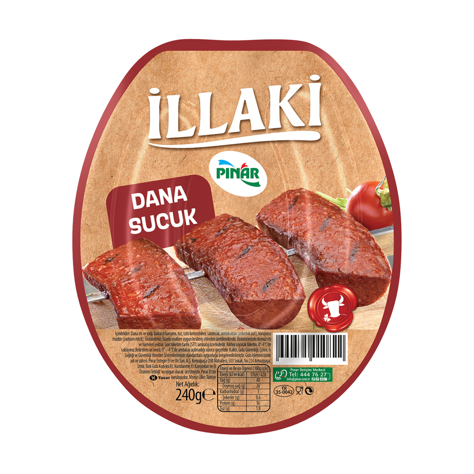 Pınar İllaki Dana Sucuk 240 G Pınar İllaki Dana Sucuk 240 G