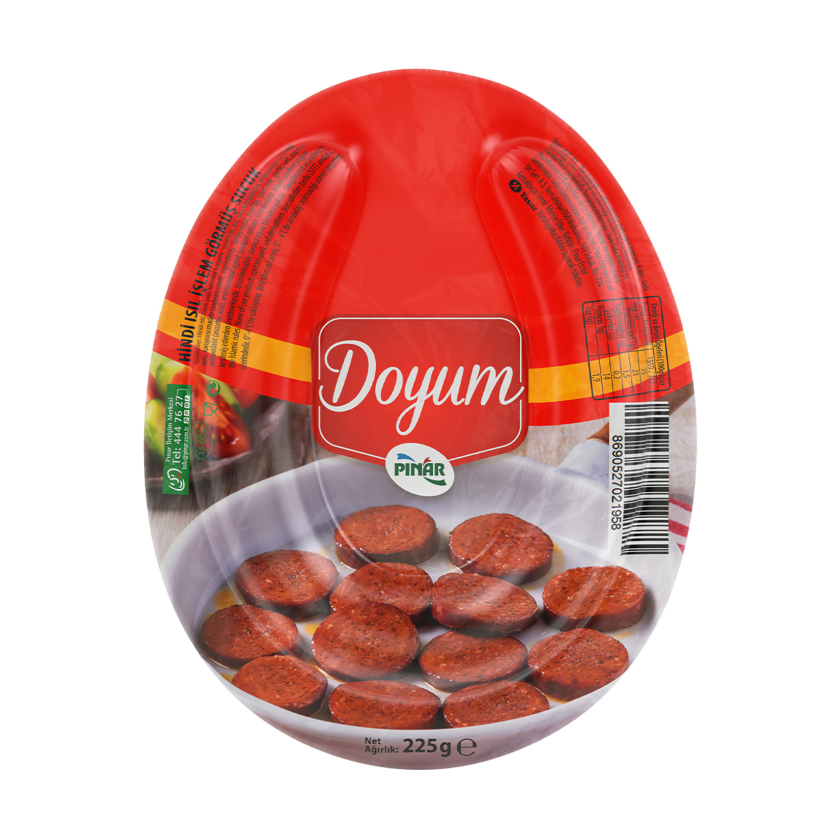 Pınar Hindi Doyum Sucuk 225 G Pınar Hindi Doyum Sucuk 225 G