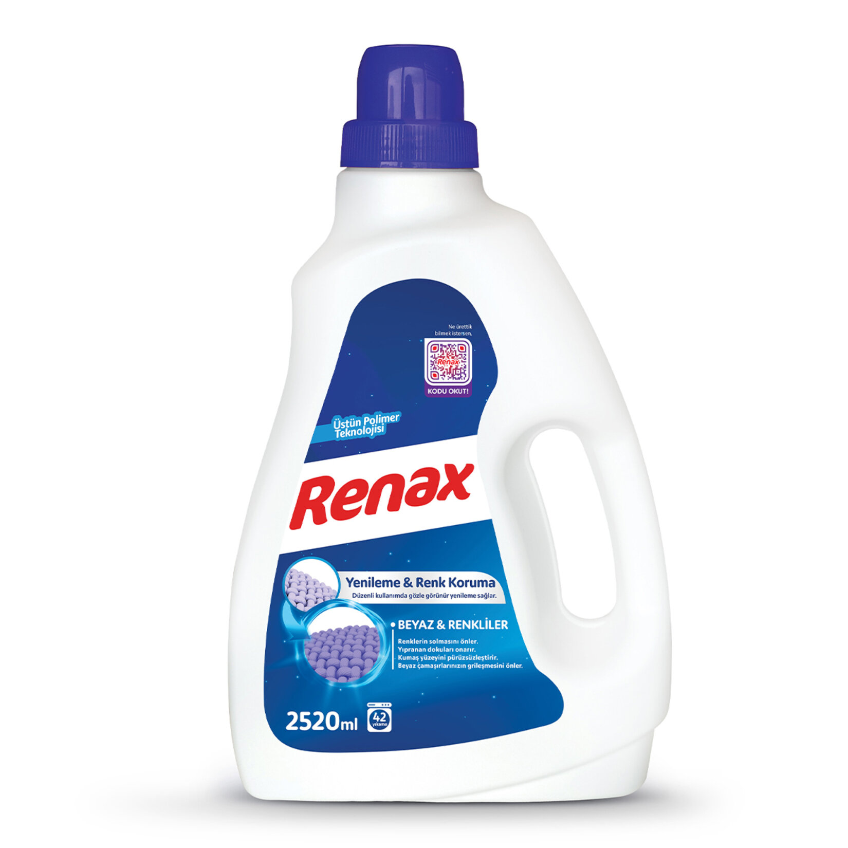 Renax Sıvı Çamaşır Deterjanı Beyazlar & Renkliler 2.52 L Renax Sıvı Çamaşır Deterjanı Beyazlar & Renkliler 2.52 L